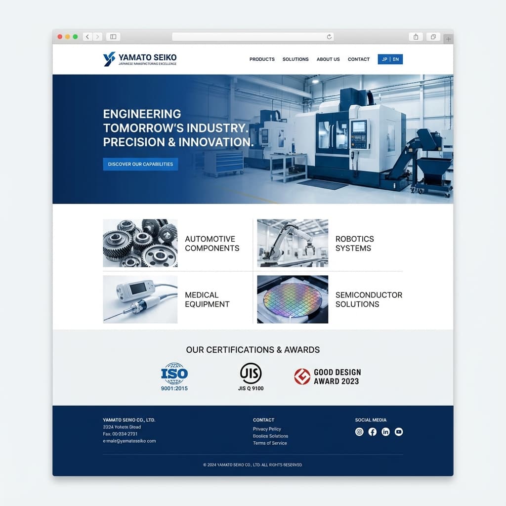 製造業A社 コーポレートサイトリニューアル